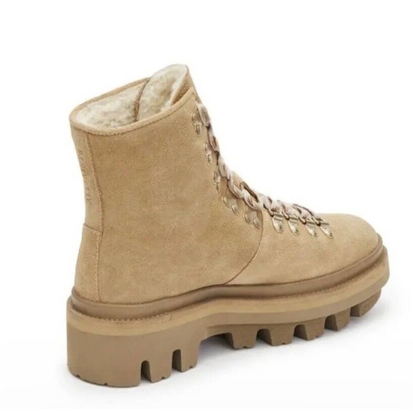 All Saints Wanda Genuine Shearling Lug Sole Combat Boot - Picture 3 of 10